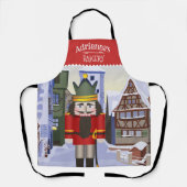 バイエルン赤くるみパーソナライズされた割り エプロン (正面)