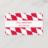 バイエルン赤と白ダイヤモンド国旗のパターン 名刺 (裏面)