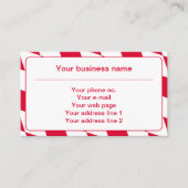 バイエルン赤と白ダイヤモンド国旗のパターン 名刺 (正面)