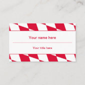 バイエルン赤と白ダイヤモンド国旗のパターン 名刺 (裏面)