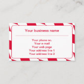 バイエルン赤と白ダイヤモンド国旗のパターン 名刺 (正面)