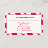 バイエルン赤と白ダイヤモンド国旗のパターン 名刺 (正面)