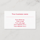 バイエルン赤と白ダイヤモンド国旗のパターン 名刺 (正面)