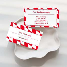 バイエルン赤と白ダイヤモンド国旗のパターン 名刺