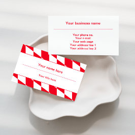 バイエルン赤と白ダイヤモンド国旗のパターン 名刺