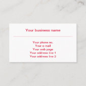 バイエルン赤と白ダイヤモンド国旗のパターン 名刺 (正面)