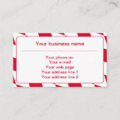 バイエルン赤と白ダイヤモンド国旗のパターン 名刺 (正面)