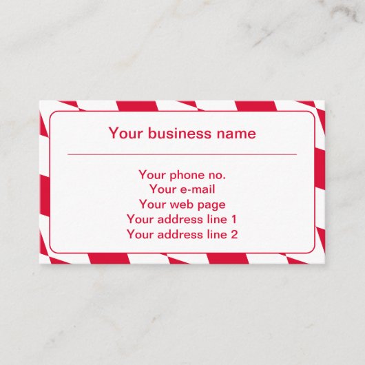 バイエルン赤と白ダイヤモンド国旗のパターン 名刺 (正面)