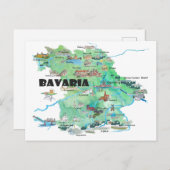 バイエルン，ドイツ，トラベ図解入りの、写真付きのル ポストカード (正面/裏面)