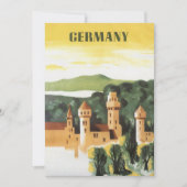 バイエルン，ドイツ，ドイツの城ヴィンテージ旅行アート (正面)