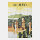 バイエルン,ドイツ,ドイツの城ヴィンテージ旅行アート キッチンタオル (縦)