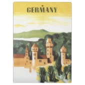バイエルン,ドイツ,ドイツの城ヴィンテージ旅行アート クリップボード (裏面)