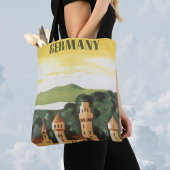 バイエルン，ドイツ，ドイツの城ヴィンテージ旅行アート トートバッグ