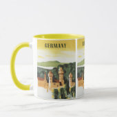 バイエルン,ドイツ,ドイツの城ヴィンテージ旅行アート マグカップ (左)