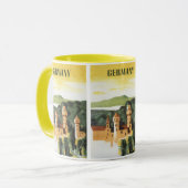 バイエルン,ドイツ,ドイツの城ヴィンテージ旅行アート マグカップ (正面左)