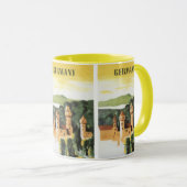 バイエルン,ドイツ,ドイツの城ヴィンテージ旅行アート マグカップ (正面右)