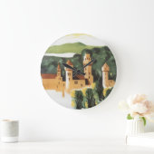 バイエルン,ドイツ,ドイツの城ヴィンテージ旅行アート ラージ壁時計 (ホーム)