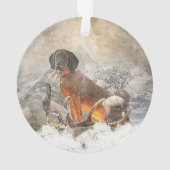 バイエルン・マウンテン・ハウンド・アート オーナメント (裏面)