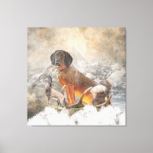 バイエルン・マウンテン・ハウンド・アート キャンバスプリント (正面)