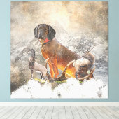 バイエルン・マウンテン・ハウンド・アート キャンバスプリント (インサイチュ (ウッドフロア))