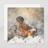 バイエルン・マウンテン・ハウンド・アート サンキューカード (正面/裏面)