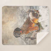 バイエルン・マウンテン・ハウンド・アート シェルパブランケット (正面(横))