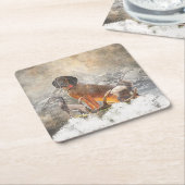 バイエルン・マウンテン・ハウンド・アート スクエアペーパーコースター (アングル)