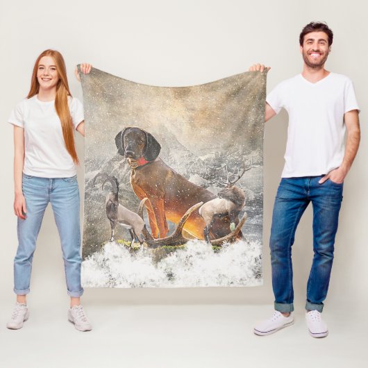 バイエルン・マウンテン・ハウンド・アート フリースブランケット (インサイチュ)