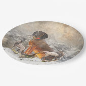 バイエルン・マウンテン・ハウンド・アート ペーパープレート (アングル)