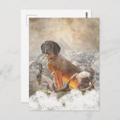 バイエルン・マウンテン・ハウンド・アート ポストカード (正面/裏面)