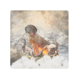 バイエルン・マウンテン・ハウンド・アート メタルプリント