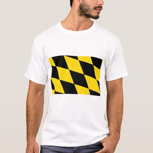 バイエルン・ミュンヘン州旗を持つTシャツ Tシャツ (正面)