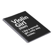 バイオおもしろいリンガール音楽楽器選手ミュージシャン ノートブック (右側)