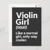 バイオおもしろいリンガール音楽楽器選手ミュージシャン ポストカード (正面/裏面)