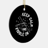 バイオおもしろいリンバイオリン奏者 セラミックオーナメント (右)