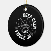 バイオおもしろいリンバイオリン奏者 セラミックオーナメント (左)