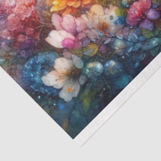 バイオお洒落リンのラクーンの野生の花の切り離し 薄葉紙 (詳細)