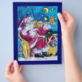 バイオインスパイアリングのサンタ・ブルー・クリスマス チラシ (手)