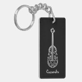 バイオエレガントリンデザインスタイリッシュおもしろい キーホルダー (正面左)