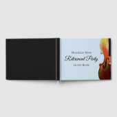 バイオエレガントリンブルーとブラックの退職パーティー ゲストブック (全面)