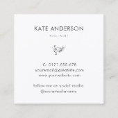 バイオエレガントリンモダングミュージシャン写真 スクエア名刺 (裏面)