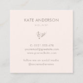 バイオエレガントリンモダングミュージシャン写真 スクエア名刺 (裏面)