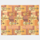 バイオカラフルリンブロック フリースブランケット (正面(横))