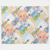 バイオカラフルリンブロック フリースブランケット (正面(横))