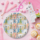 バイオカラフルリンブロック ペーパープレート (パーティー)