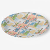 バイオカラフルリンブロック ペーパープレート (アングル)