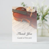 バイオクラシカルリンと白のバラが結婚ありがとう サンキューカード (スタンド正面)