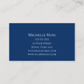 バイオクラシカルリンエレガント音楽ブルー 名刺 (裏面)