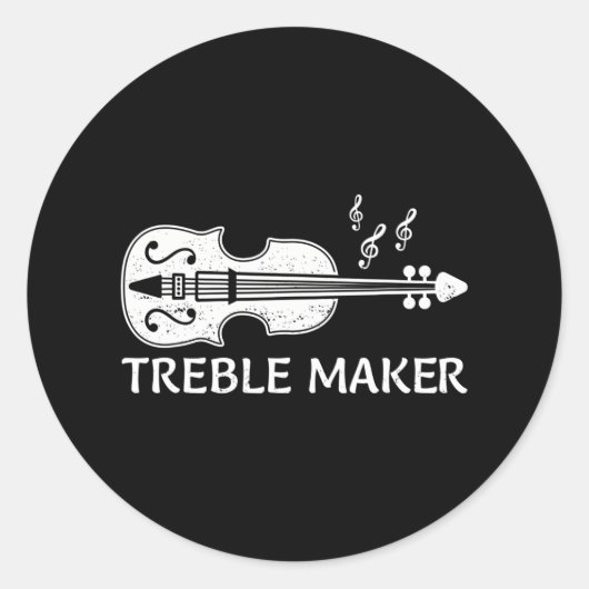 バイオクールリン奏者のヴァイオラ愛好家のためのヴァイオリンのプレーヤーアート ラウンドシール (正面)