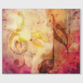 バイオグランジリン付き音符 ラッピングペーパー (フラット)